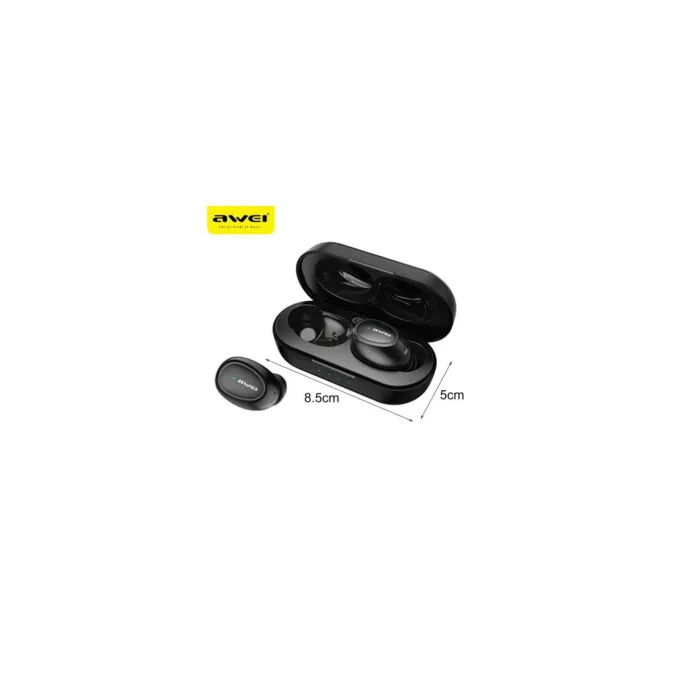 Awei T16 TWS Bluetooth Earbuds - Bluetooth 5.0, IPX4, 2×40mAh Buds & 300mAh Charging Case — image 2