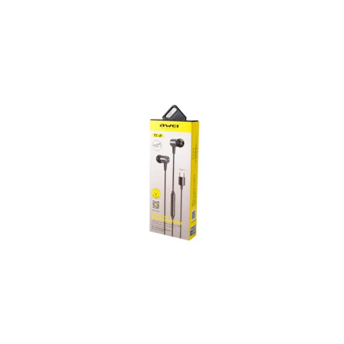 Awei TC-2 - USB-C Wired Headphones with Mic, Stereo Sound, CNC Metal & TPE, 1.2m Cable — image 3