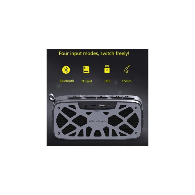 Awei Y330 Bluetooth Speaker - Portable Stereo 2×3W, 1200mAh, MicroSD & AUX, Bluetooth 4.2 — image 2
