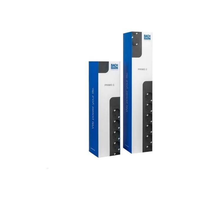 BACHMANN PRIMO2 Steckdosenleiste 6x Schutzkontakt Aluminium schwarz 2m — image 9