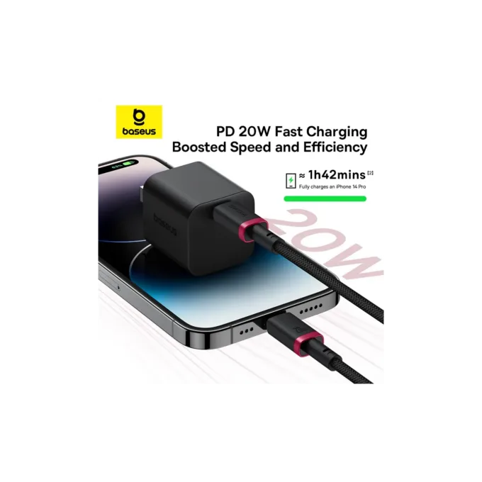 Baseus Cable - Lightning to USB-A, Dura Series, Braided, 1.0m, Black-Red — image 5