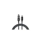 Baseus Cable Lightning to USB-C Display 2 Series Braided 20W 1.0m Black - Lightning to USB-C, Braided, 20W, 1.0m, Black