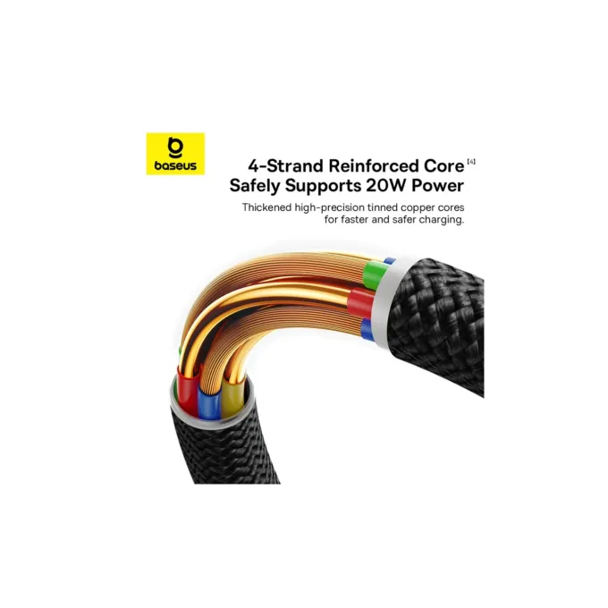 Baseus Cable Lightning to USB-C Dura Series - Braided 2.0m Black — image 9