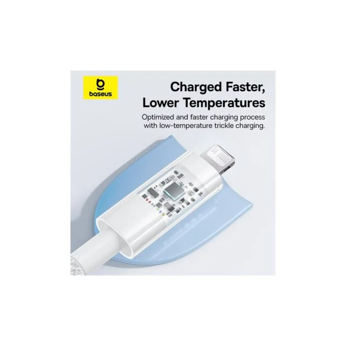 Baseus Cable Lightning to USB-C Gem Series - 1.0m - 20W - White — image 4