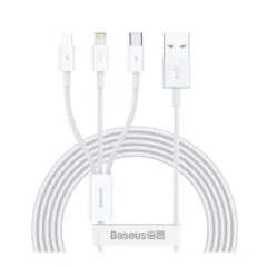 Baseus Cable Superior Series - 3-in-1 1.5m White
