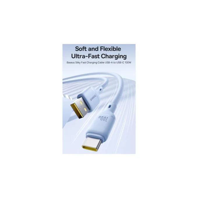 Baseus Cable USB-C to USB-C Silky Series - 2.0m - 100W - White — image 5