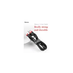 Baseus Cafule Braided Lightning Cable - 2.4A - 1.0m - Grey