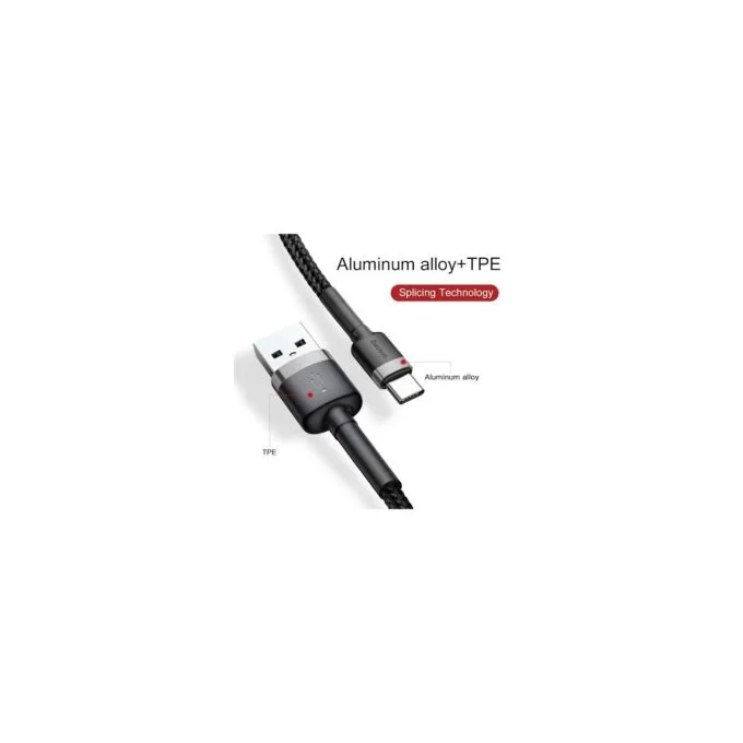Baseus Cafule Braided USB-A to USB-C Cable 2.0A 2.0m Grey — image 9