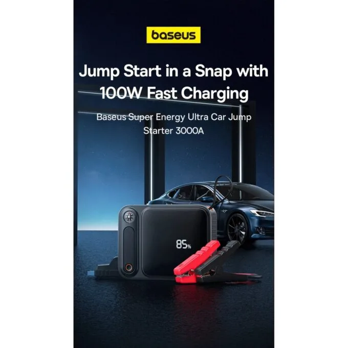 Baseus Car Jump Start Booster & Powerbank - 26800maH 3000A — image 4