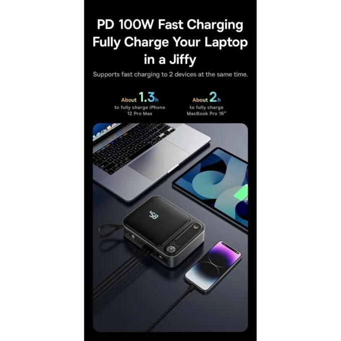 Baseus Car Jump Start Booster & Powerbank - 26800maH 3000A — image 8