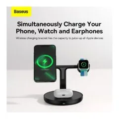 Baseus Charger Desktop Wireless 20W 3-in-1 - SWAN - Black