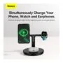 Baseus Charger Desktop Wireless 20W 3-in-1 - SWAN - Black