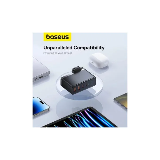 Baseus Charger Wall - 100W 2xUSB-C 2xUSB-A UK+100W USB-C Cable Black — image 7