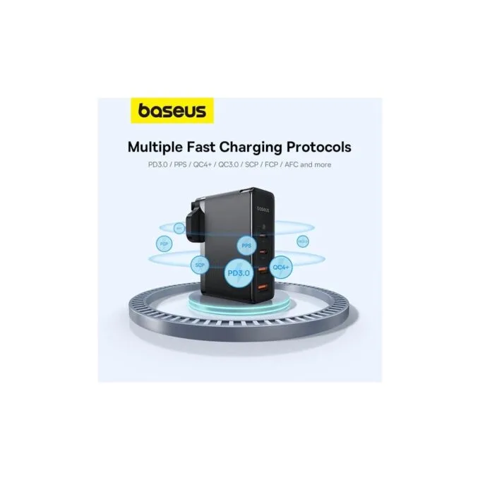 Baseus Charger Wall - 100W 2xUSB-C 2xUSB-A UK+100W USB-C Cable Black — image 8