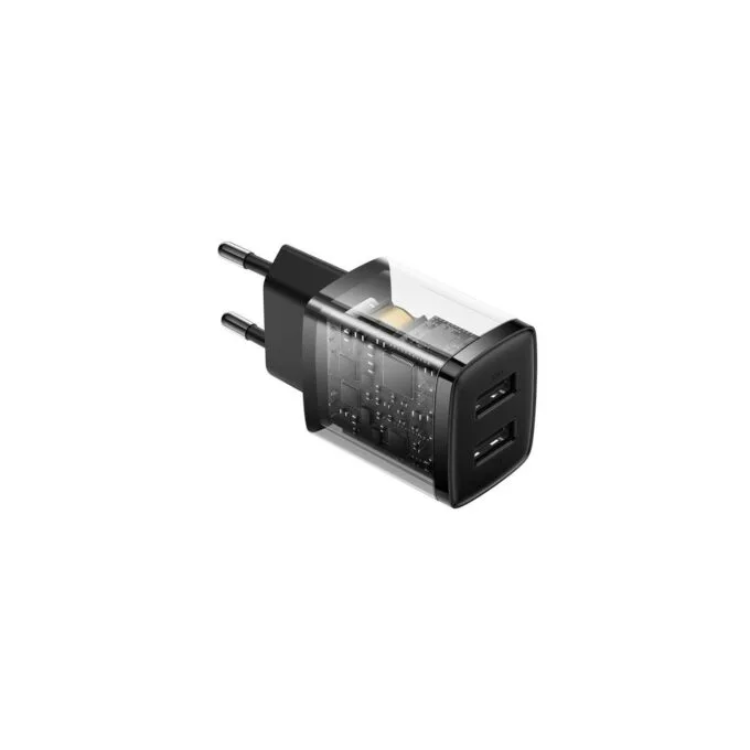 Baseus Charger Wall - 10.5W, 2xUSB-A, EU, Black — image 2