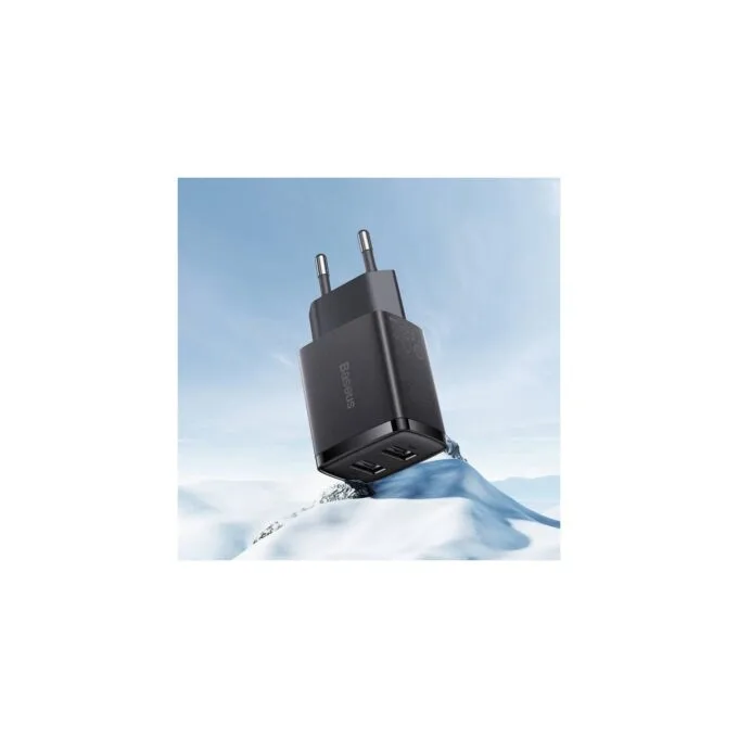 Baseus Charger Wall - 10.5W, 2xUSB-A, EU, Black — image 4