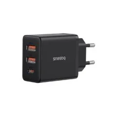 Baseus Charger Wall 30W 2xUSB-A 1xUSB-C Cube EU Black - Characteristics