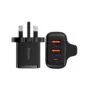 Baseus Charger Wall - 30W USB-C 2xUSB-A UK Black
