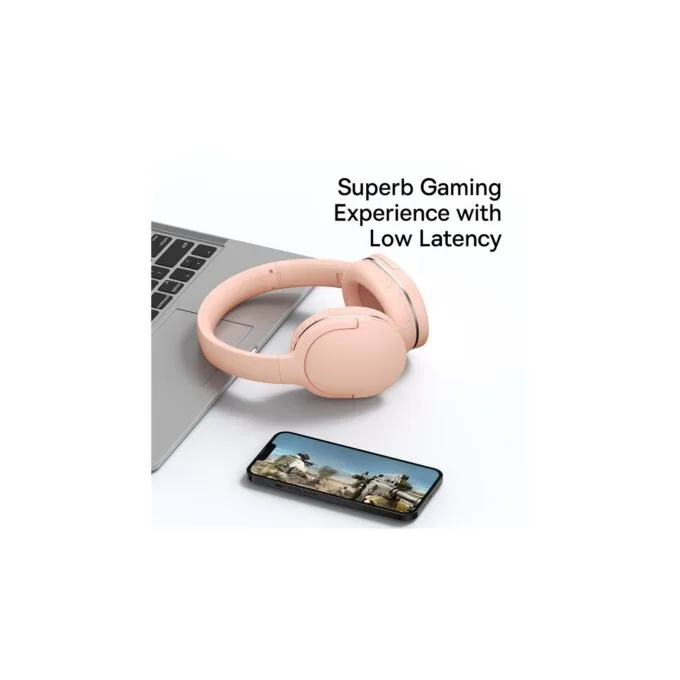 Baseus Encok Wireless Headphone - D02 Pro - Pink — image 1