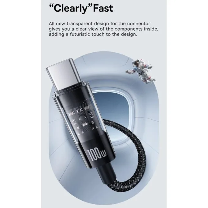 Baseus Gem Series USB-C to USB-C 100W 1.0m Black - CB000092 — image 4