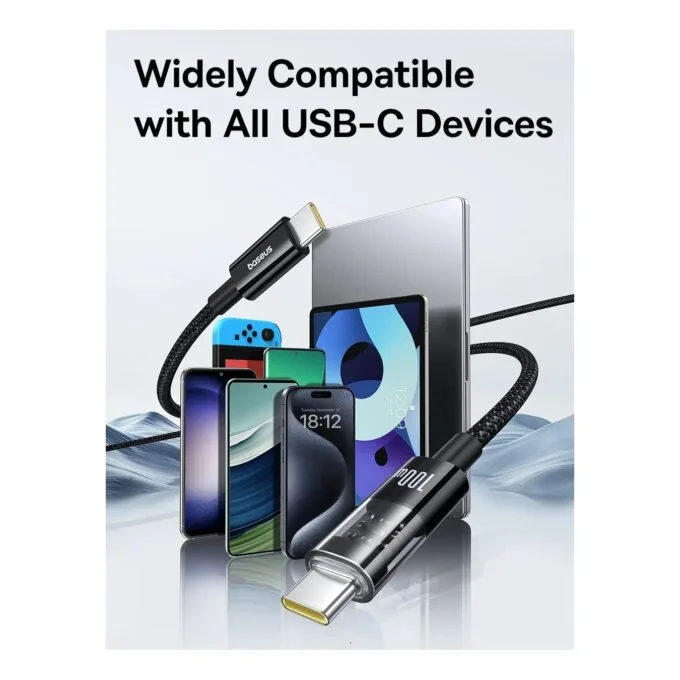 Baseus Gem Series USB-C to USB-C 100W 1.0m Black - CB000092 — image 6