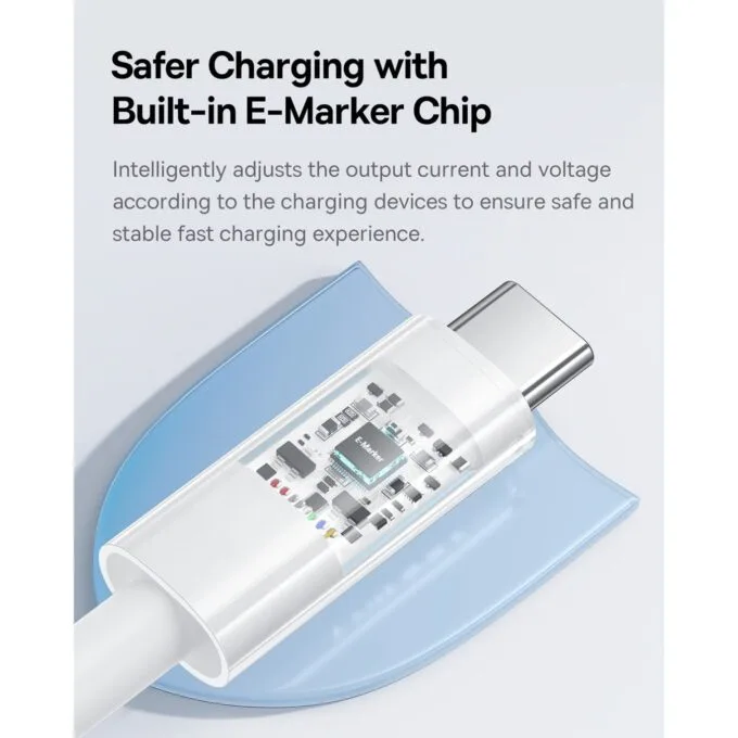 Baseus Gem Series USB-C to USB-C Cable 100W 2.0m White — image 3