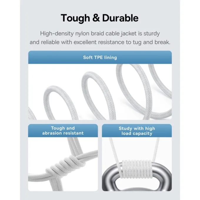 Baseus Gem Series USB-C to USB-C Cable 100W 2.0m White — image 5