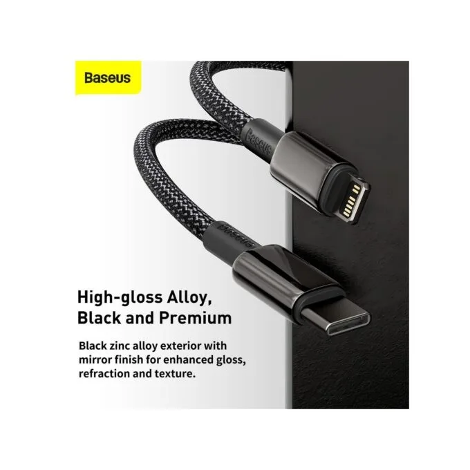 Baseus Gold Type-C to Lightning - PD 20W 2m Black — image 3