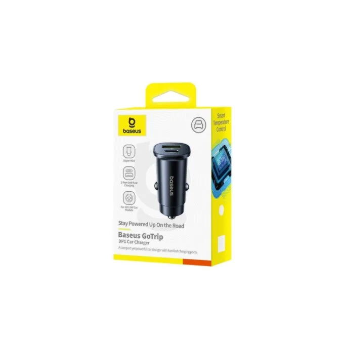 Baseus GoTrip Car Charger - DP1 - 30W U+C Cosmic Black — image 5