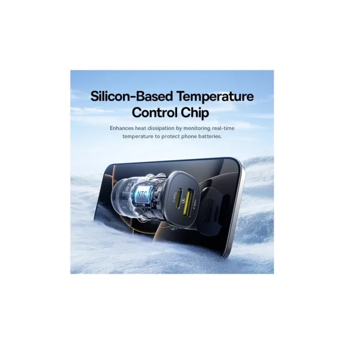 Baseus GoTrip Car Charger - DP1 - 30W U+C Cosmic Black — image 10