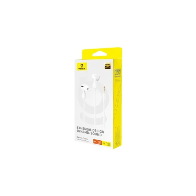 Baseus Headphones - HZ20 - In Ear Wired 3.5mm HiRes White — image 7