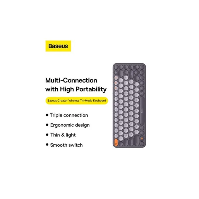 Baseus K01A Wireless Tri-Mode Keyboard 84-Key Gray — image 3