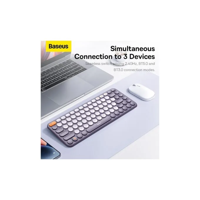 Baseus K01A Wireless Tri-Mode Keyboard 84-Key Gray — image 5