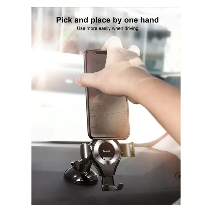 Baseus Osculum Type Gravity Dashboard Car Mount - SUYL-XP0S - Osculum Type Gravity Dashboard Car Mount Black — image 3