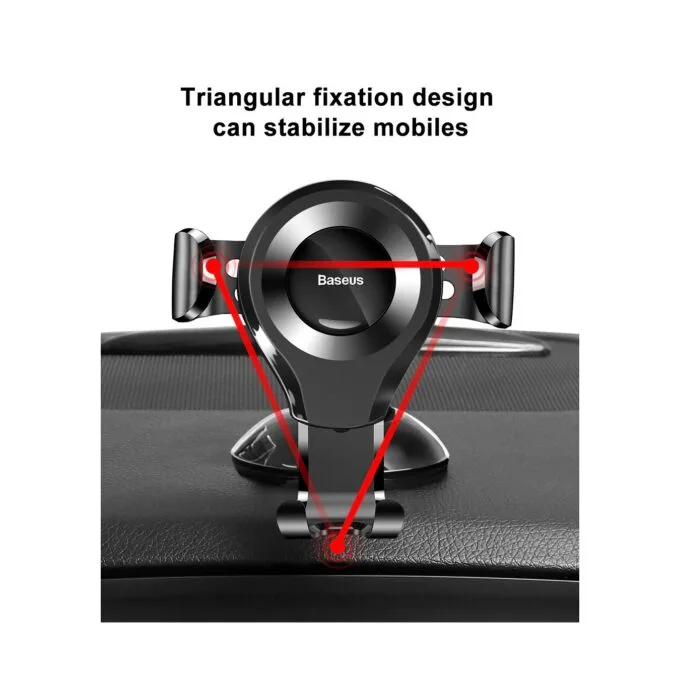 Baseus Osculum Type Gravity Dashboard Car Mount - SUYL-XP0S - Osculum Type Gravity Dashboard Car Mount Black — image 5