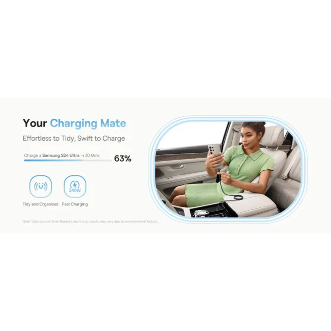 Baseus PicoGo Magnetic USB-C to USB-C Cable 240W 1.0m Black — image 6