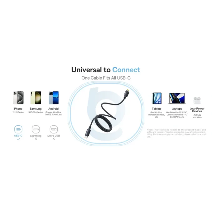 Baseus PicoGo Magnetic USB-C to USB-C Cable 240W 1.0m Black — image 7