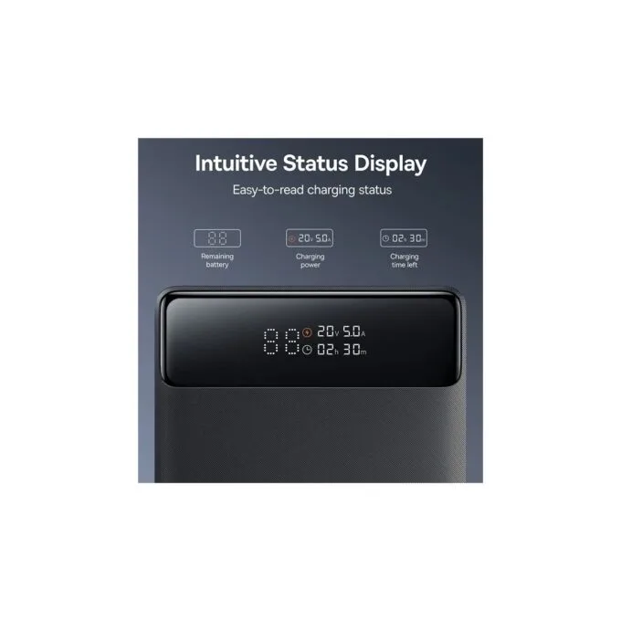 Baseus Powerbank 100W 20000mAh Display - BLADE H1 Lite - Black — image 7