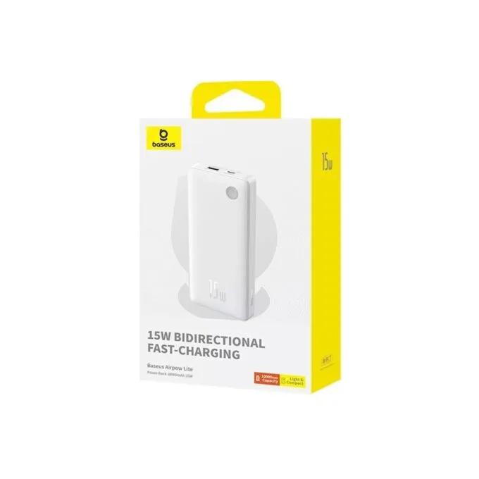 Baseus Powerbank - 15W 10000mAh Airpow Lite White — image 6