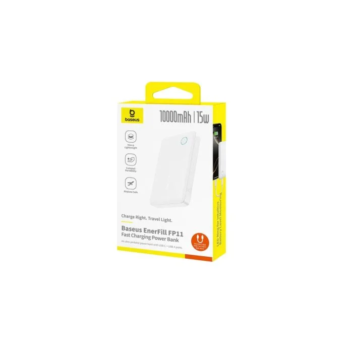 Baseus Powerbank 15W 10000mAh EnerFill - FP11 - White — image 4