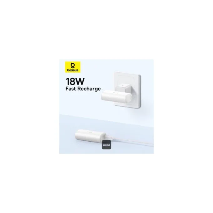 Baseus Powerbank - 20W 5000mAh Plug-In USB-C 20W White — image 8