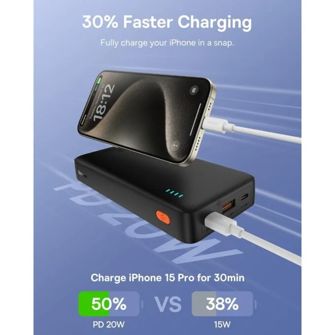 Baseus Powerbank - Airpow - 20W 20000mAh Black — image 3