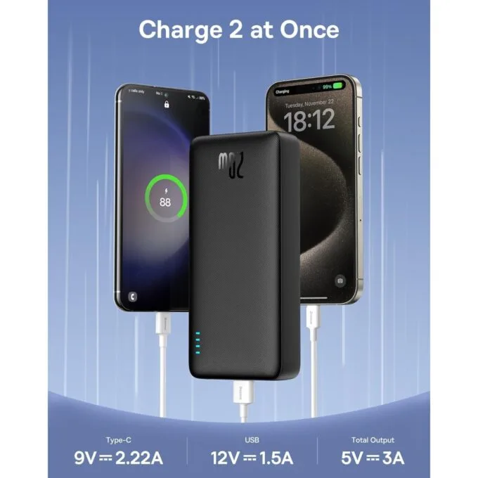 Baseus Powerbank - Airpow - 20W 20000mAh Black — image 4