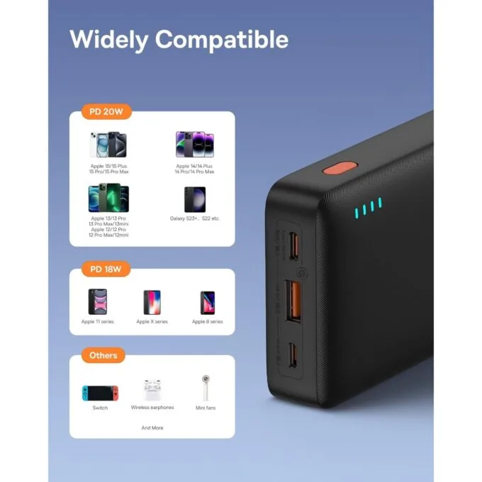 Baseus Powerbank - Airpow - 20W 20000mAh Black — image 6