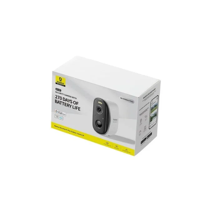 Baseus Security Outdoor Camera - N1 Plus - 2K Full Color White(Add On) — image 8