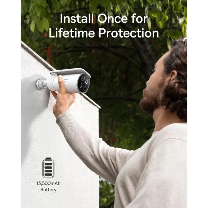 Baseus Security - S1 Pro - Outdoor Self Rotating Solar 3K 2-Cam Kit White — image 5