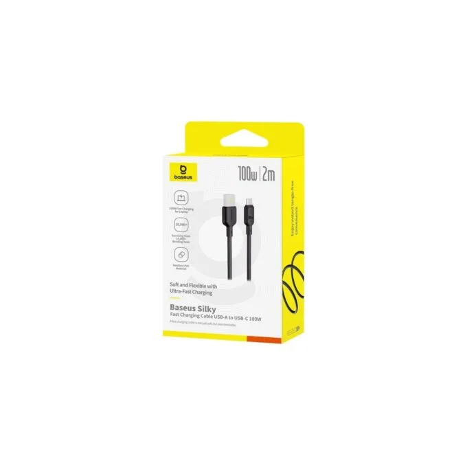 Baseus Silky Series USB-C to USB-C 2m 100W Cable - Black — image 6