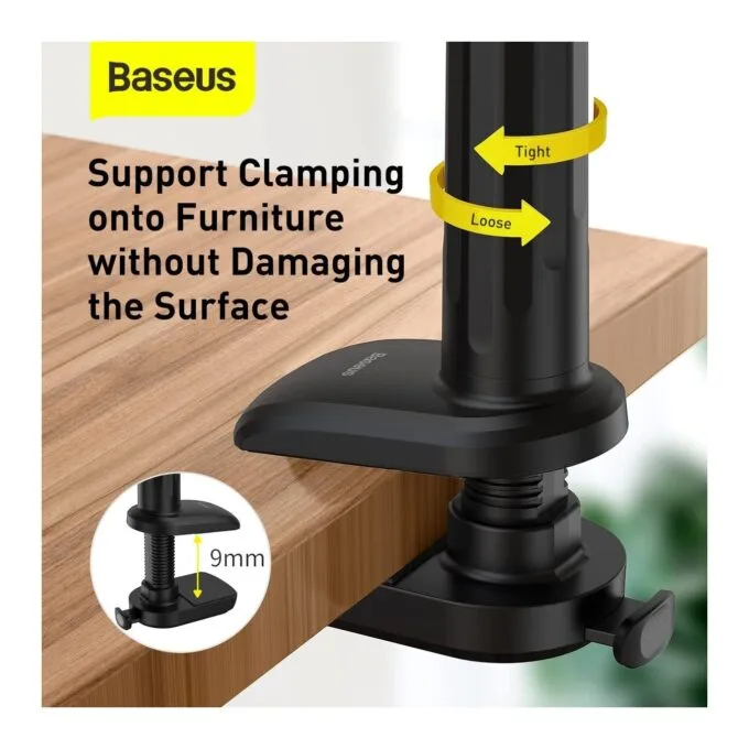 Baseus Stand Tablet with Clamp Rotary Adjustment Grey - Clamp Rotary Adjustment Grey — image 4
