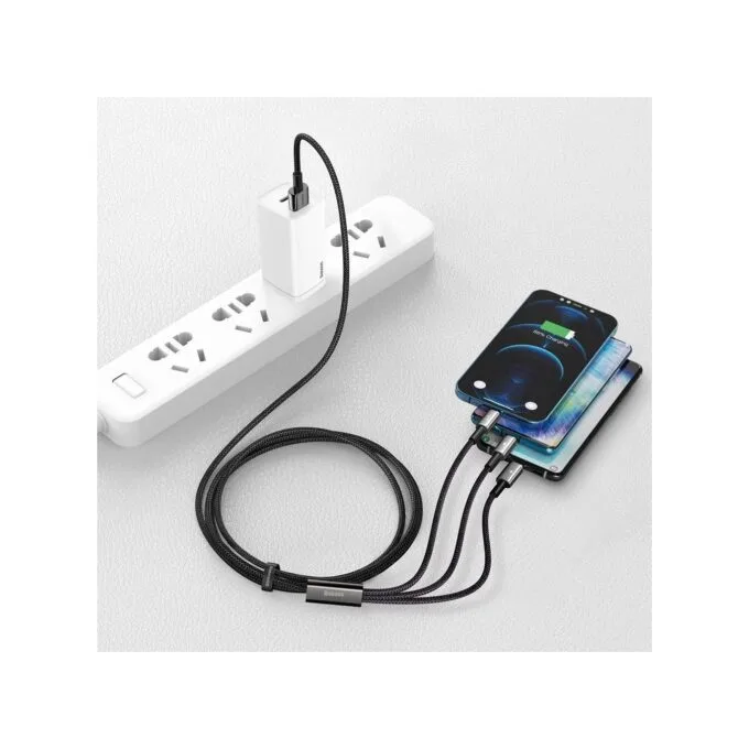 Baseus USB Cable - CAMLTWJ-01 - Tungsten Gold 3in1 Micro Light TypeC — image 3