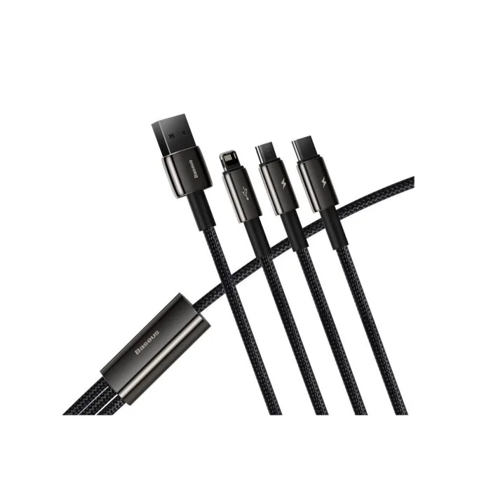 Baseus USB Cable - CAMLTWJ-01 - Tungsten Gold 3in1 Micro Light TypeC — image 7